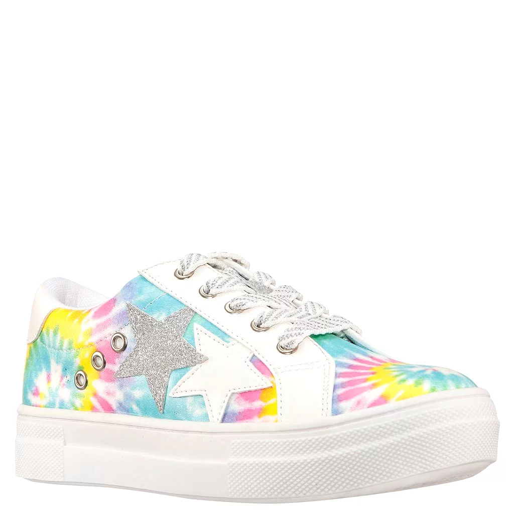 Nina Girls multi tie dye star lizzet sneaker