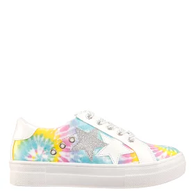 Nina Girls multi tie dye star lizzet sneaker