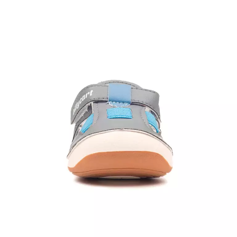 NOAH grey and blue baby and toddler boys sandals