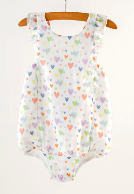 Nola Tawk - Confetti Hearts Muslin Sunsuit