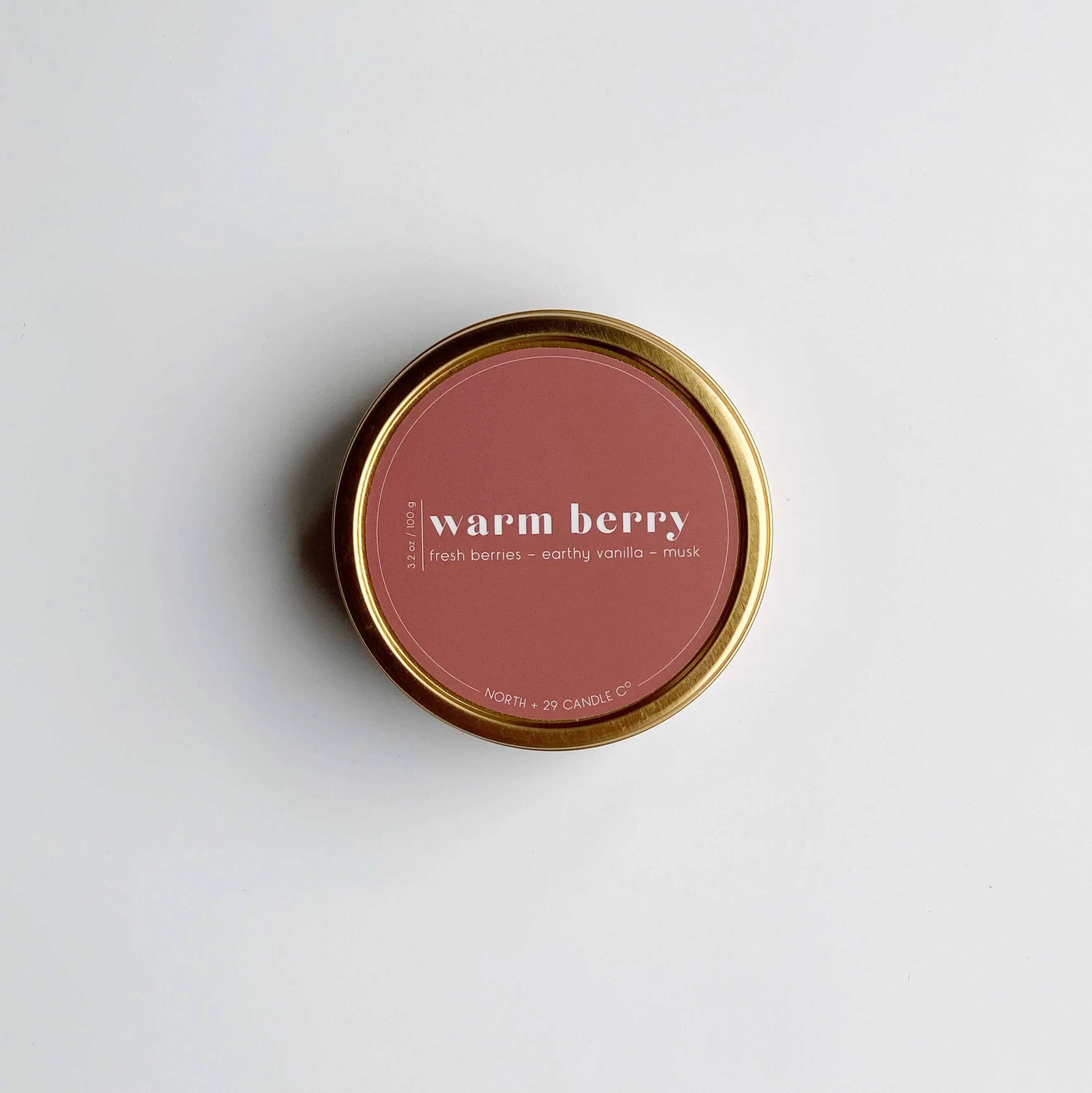 North + 29 Candle Co. - Warm Berry Travel Candle