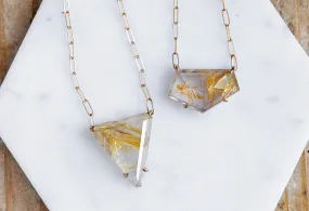 One of a Kind Rutilated Quartz Necklace