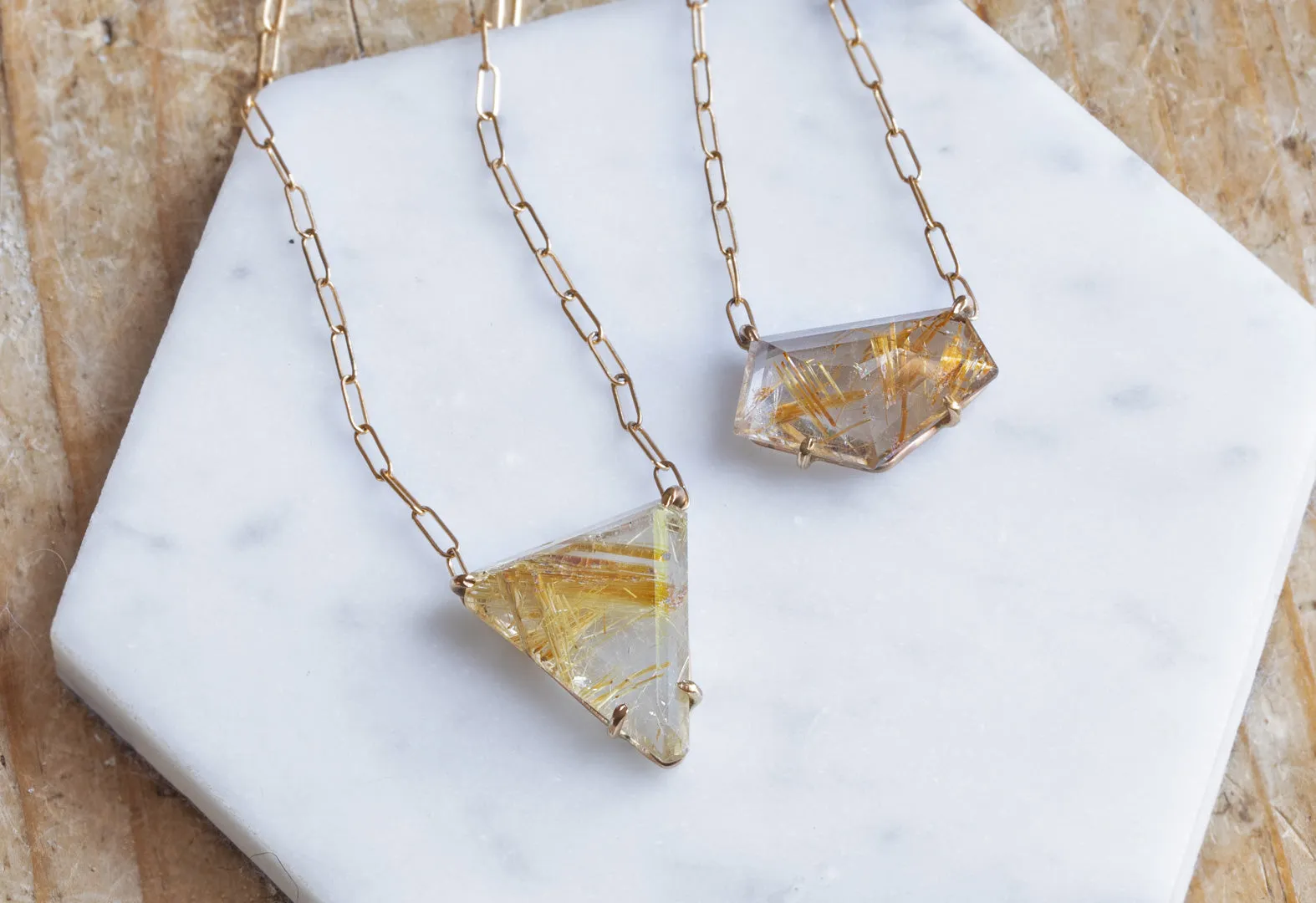 One of a Kind Rutilated Quartz Necklace