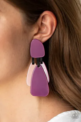 Paparazzi Accessories - All FAUX One - Purple Earrings