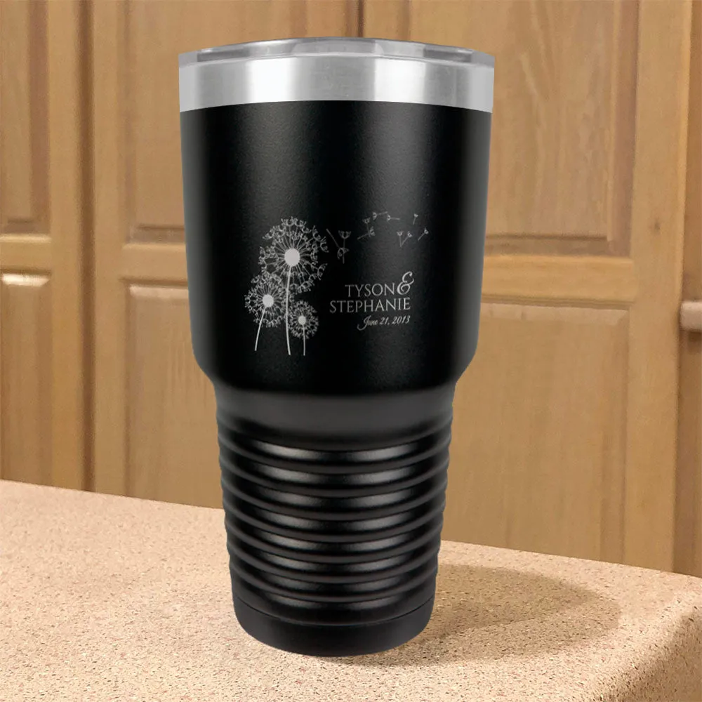 Personalized Stainless Steel Tumbler Dandelion Love