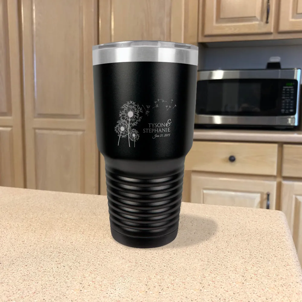 Personalized Stainless Steel Tumbler Dandelion Love