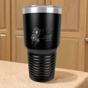 Personalized Stainless Steel Tumbler Dandelion Love