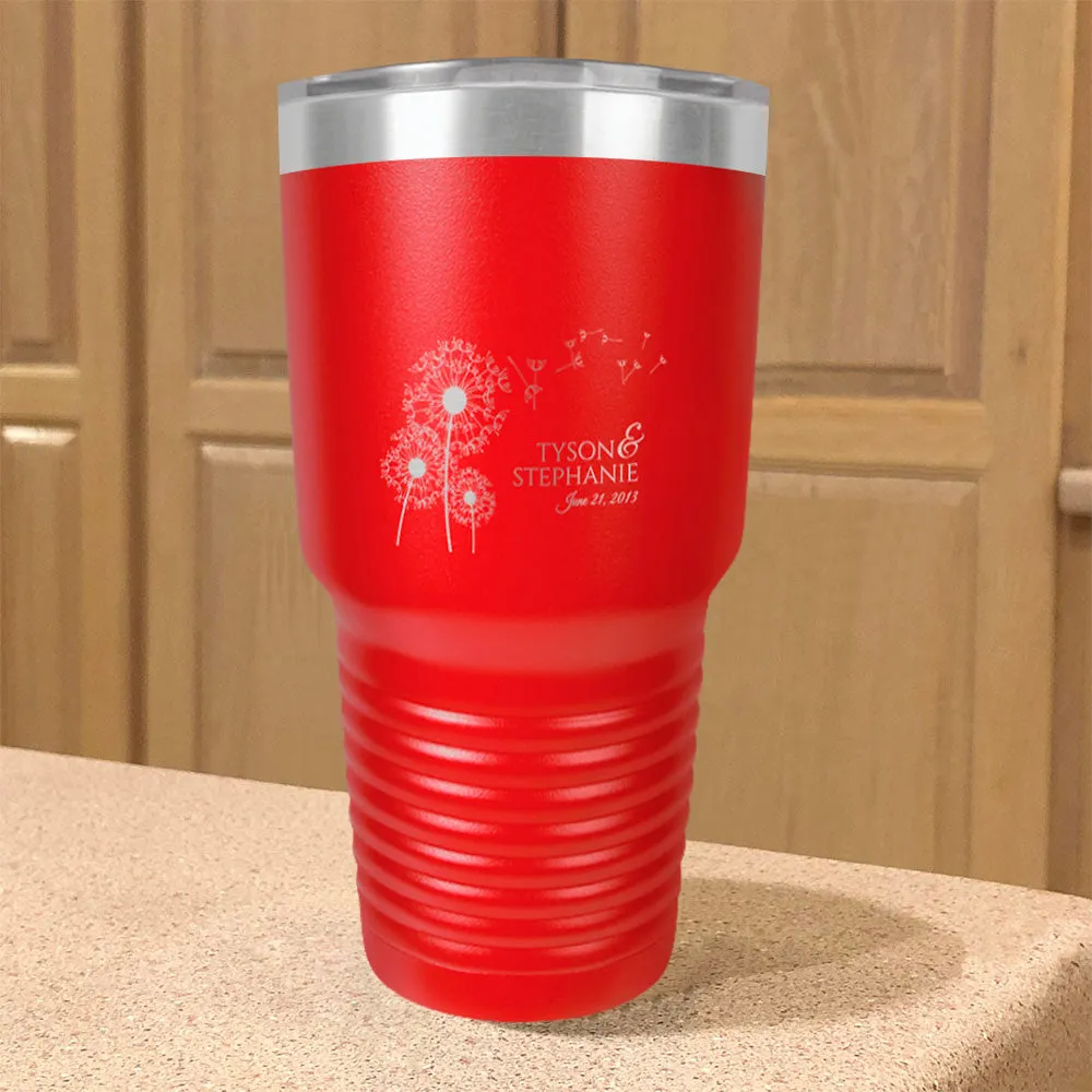 Personalized Stainless Steel Tumbler Dandelion Love