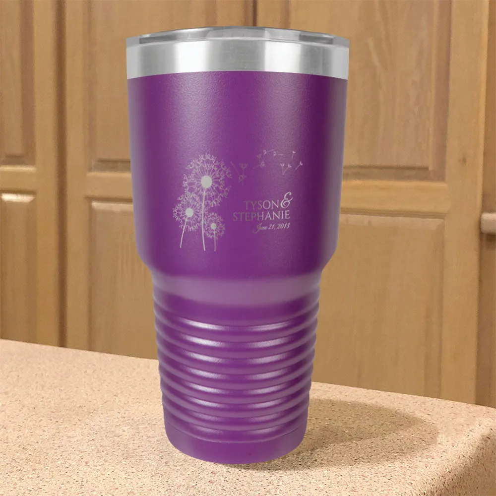 Personalized Stainless Steel Tumbler Dandelion Love