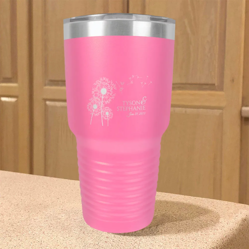 Personalized Stainless Steel Tumbler Dandelion Love