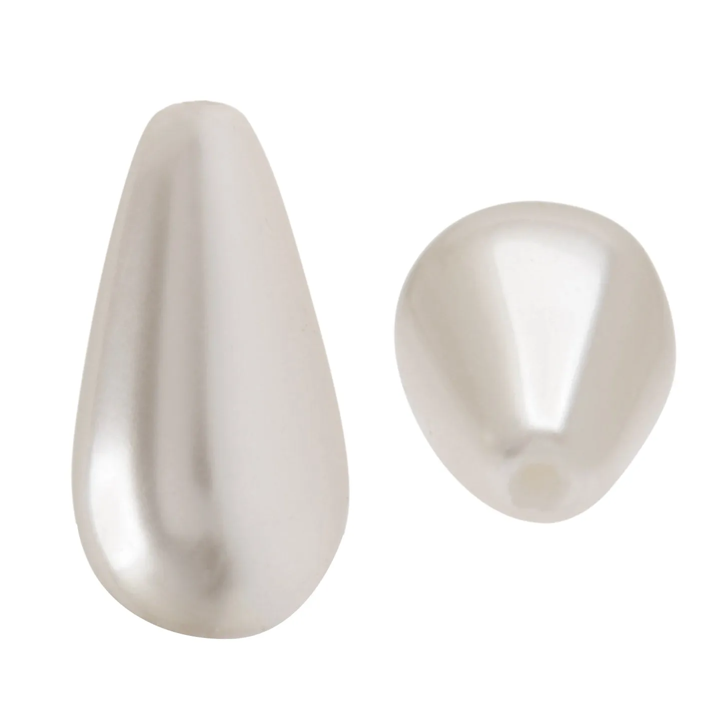 Preciosa Crystal Nacre Pearl, Pear 15x8mm, White (1 Piece)