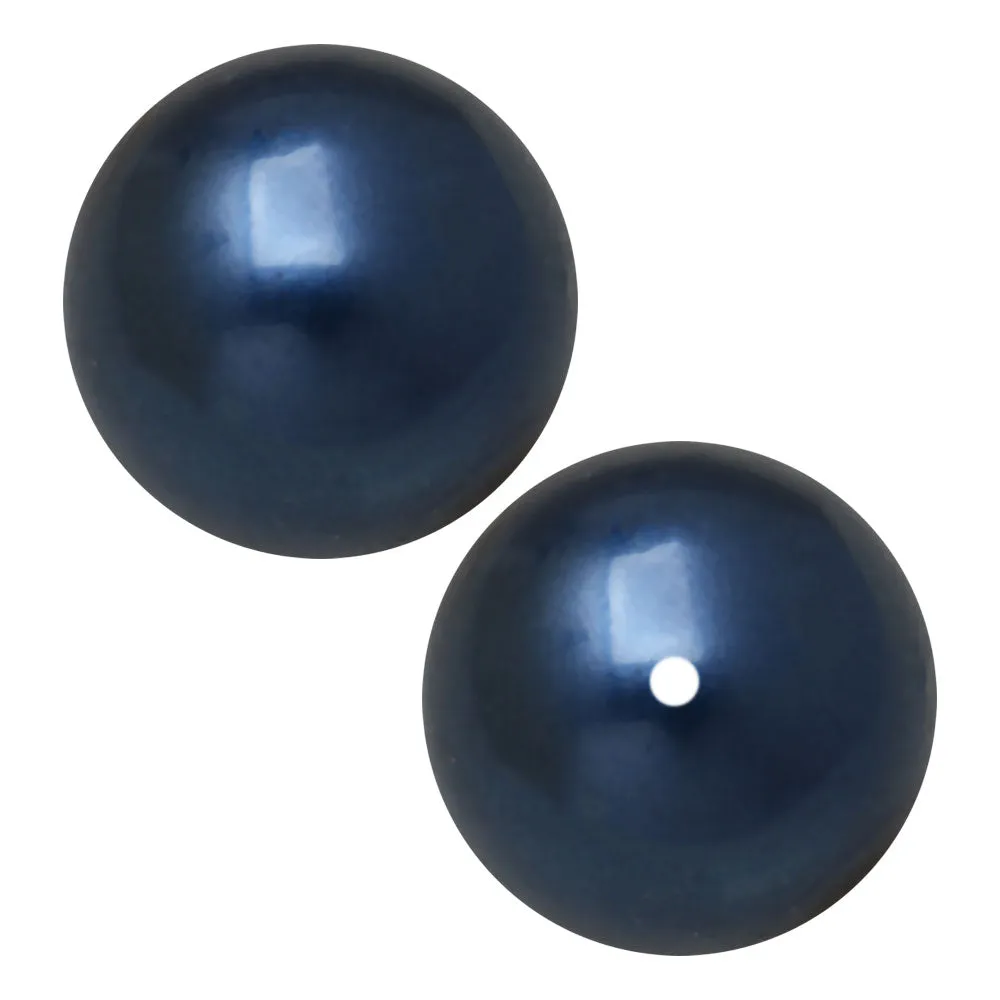 Preciosa Crystal Nacre Pearl, Round 6mm, Blue (25 Pieces)