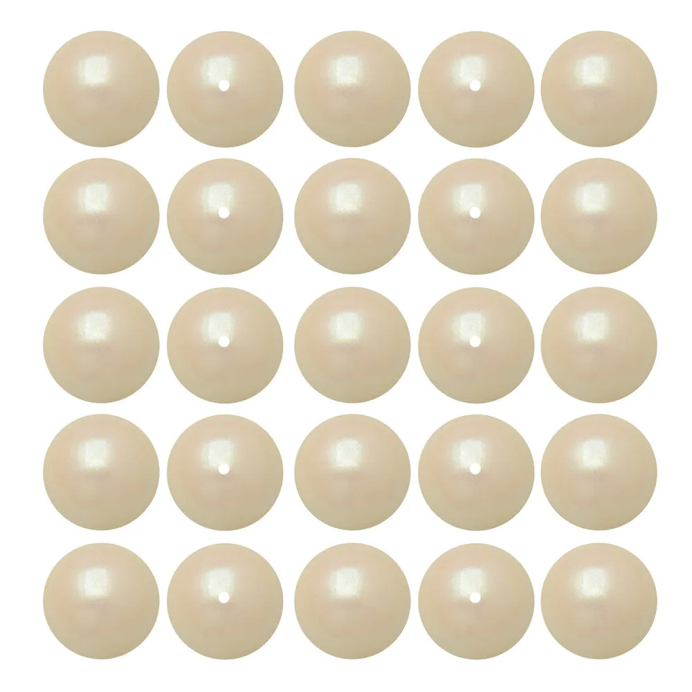 Preciosa Crystal Nacre Pearl, Round 6mm, Pearlescent Cream (25 Pieces)