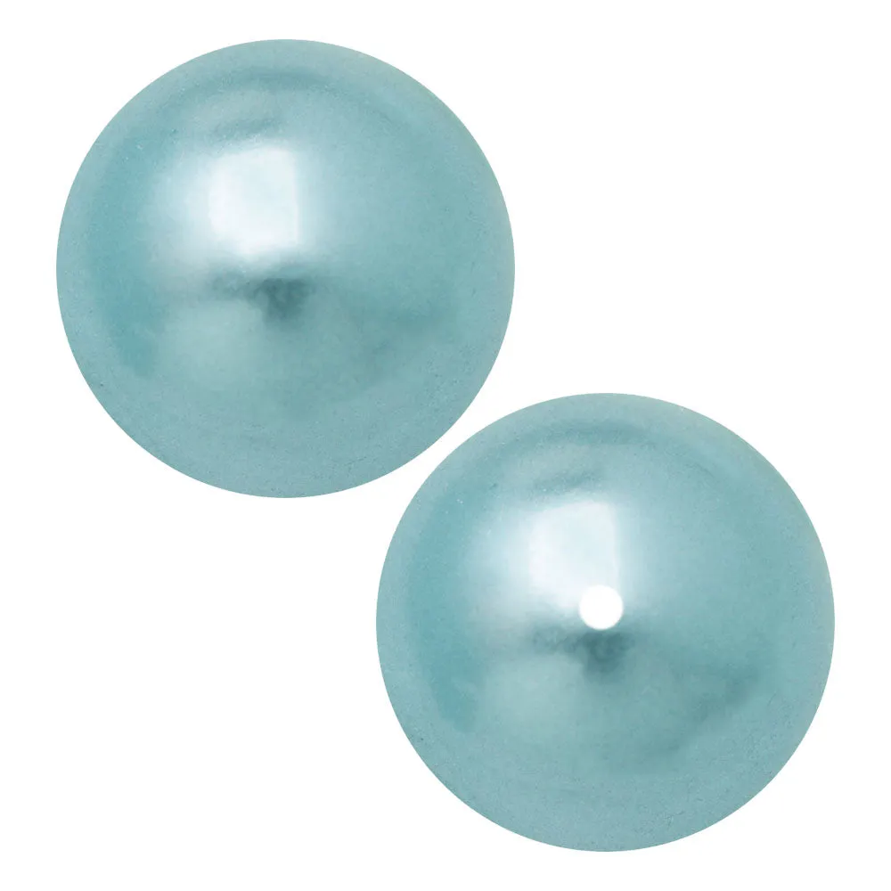 Preciosa Crystal Nacre Pearl, Round 8mm, Light Blue (20 Pieces)