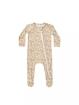 Quincy Mae - Marigold Bamboo Zip Footie