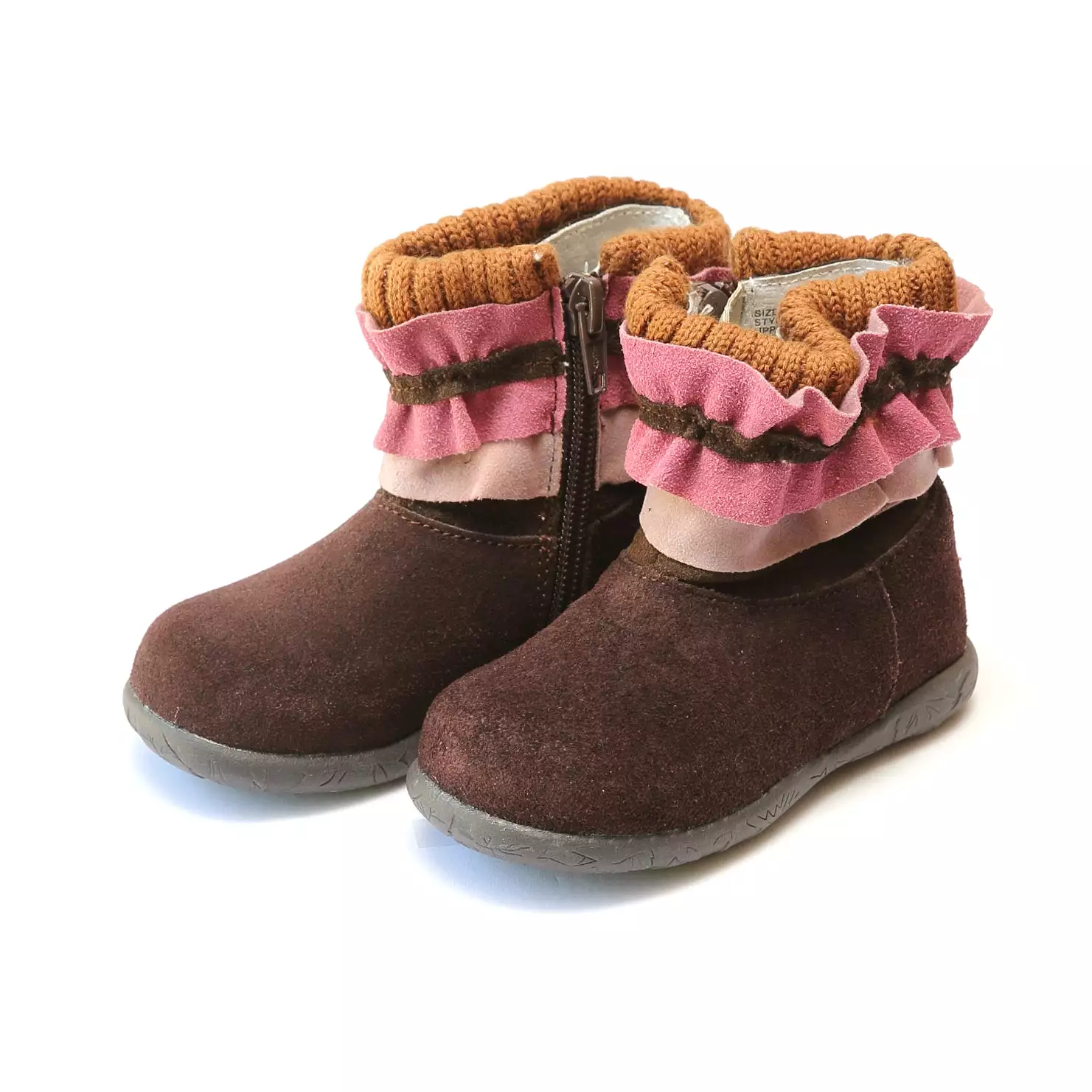 Rita Knit Collar Nubuck Leather Boot