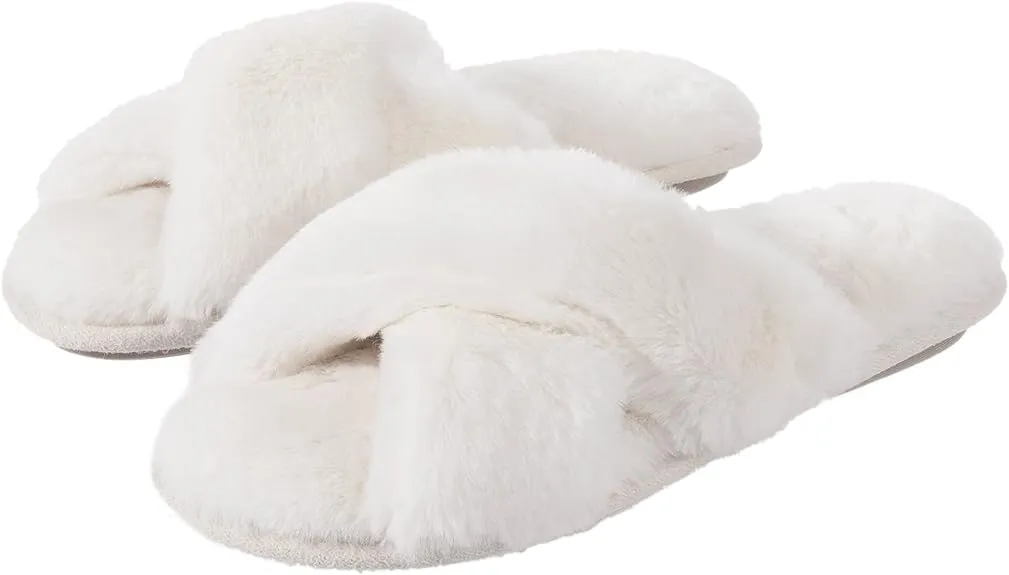 RockDove Women's X-Band Faux Fur Slide Slipper