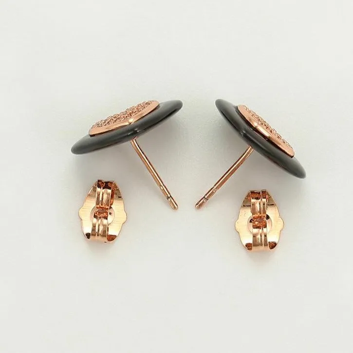 Rose Gold Filled Big Heart Studs