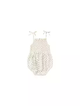 Rylee & Cru - Dove Check Kaia Romper