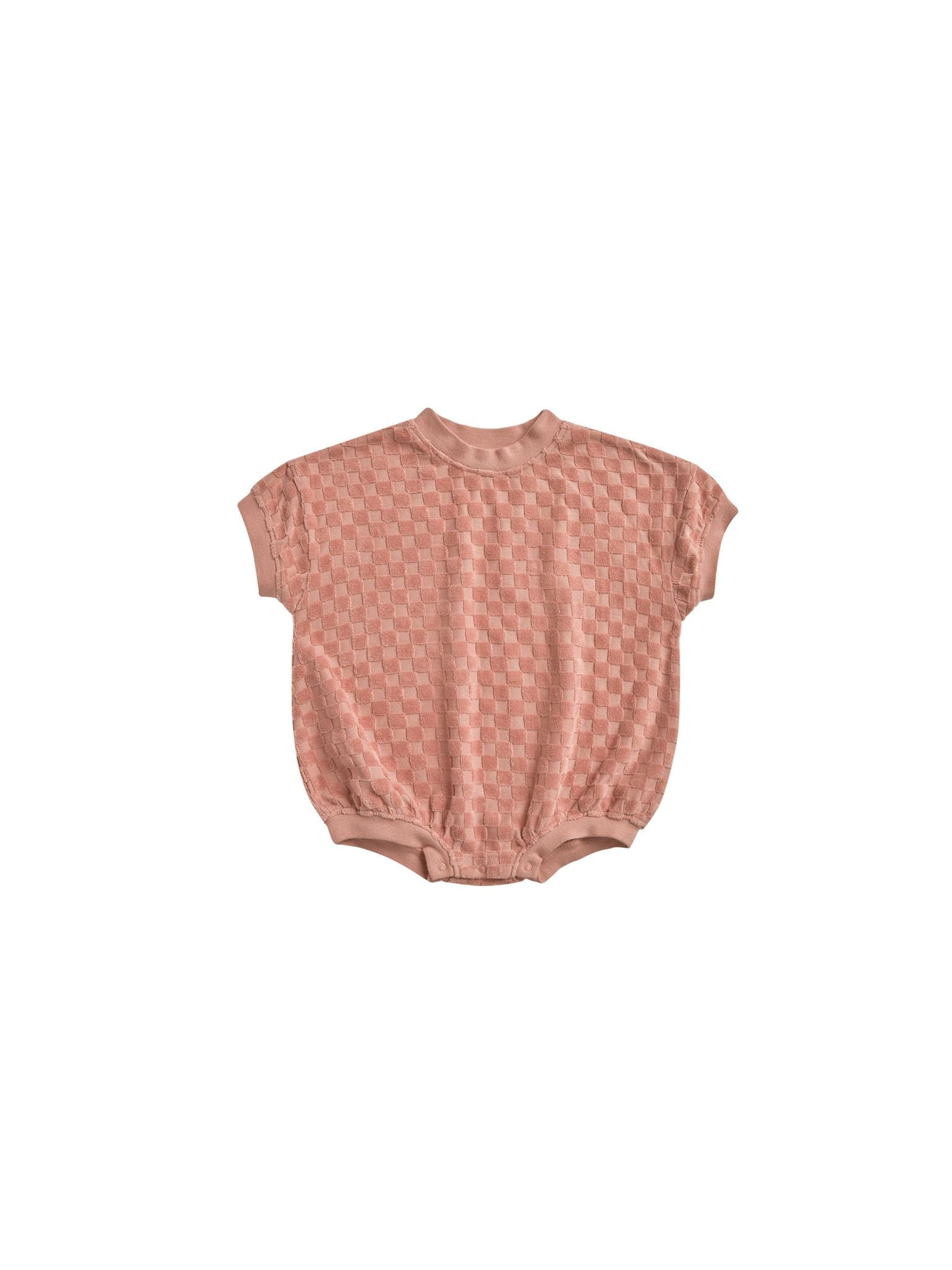 Rylee & Cru - Pink Check Noah Romper