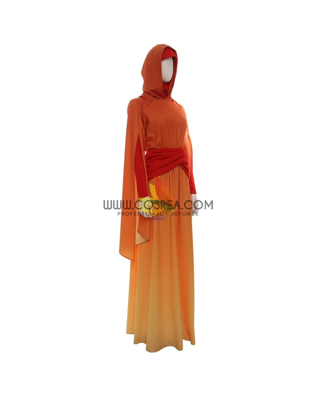 Star Wars Padme Amidala Flame Colored Robes Cosplay Costume