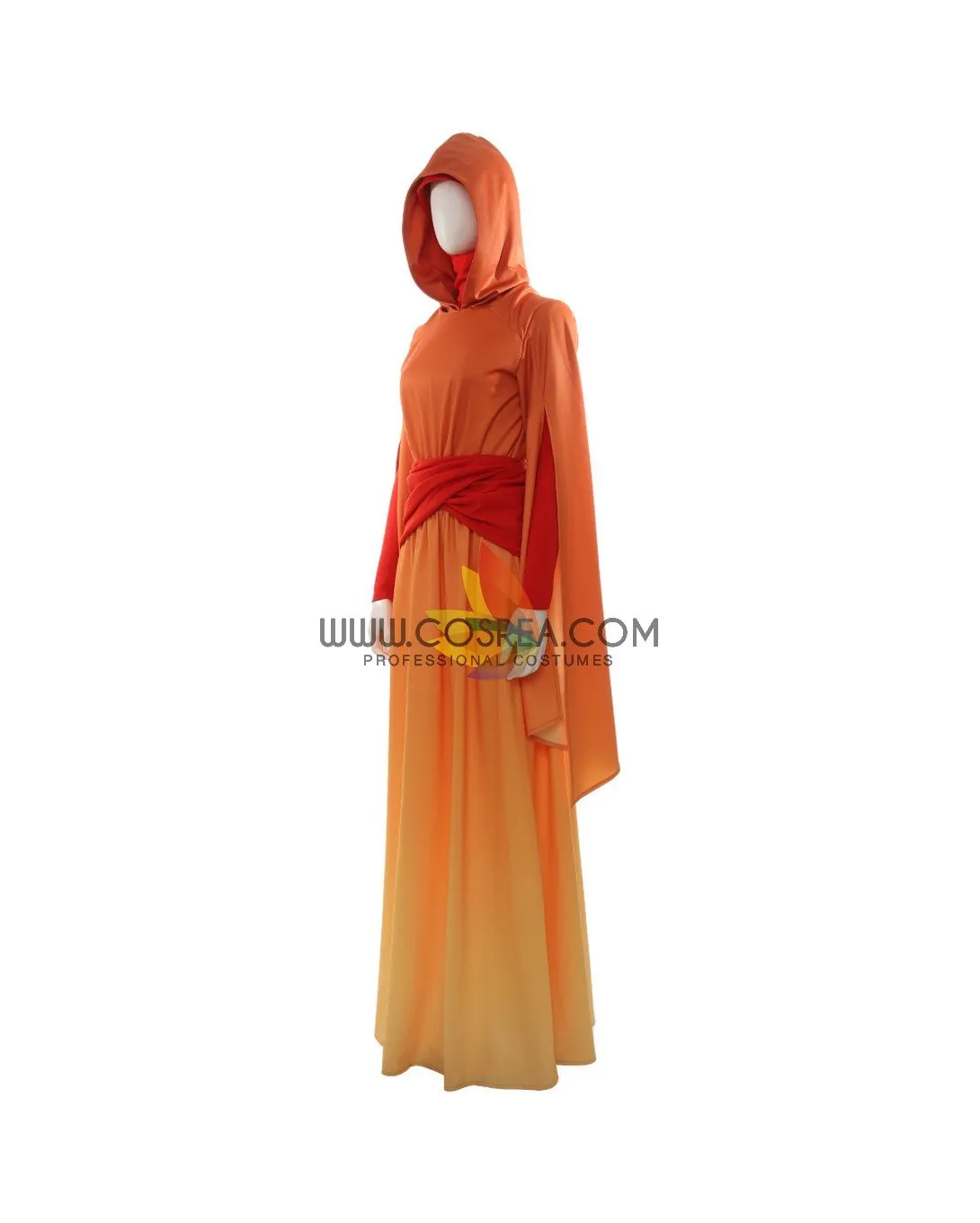 Star Wars Padme Amidala Flame Colored Robes Cosplay Costume