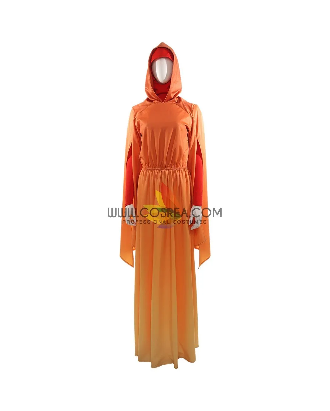 Star Wars Padme Amidala Flame Colored Robes Cosplay Costume