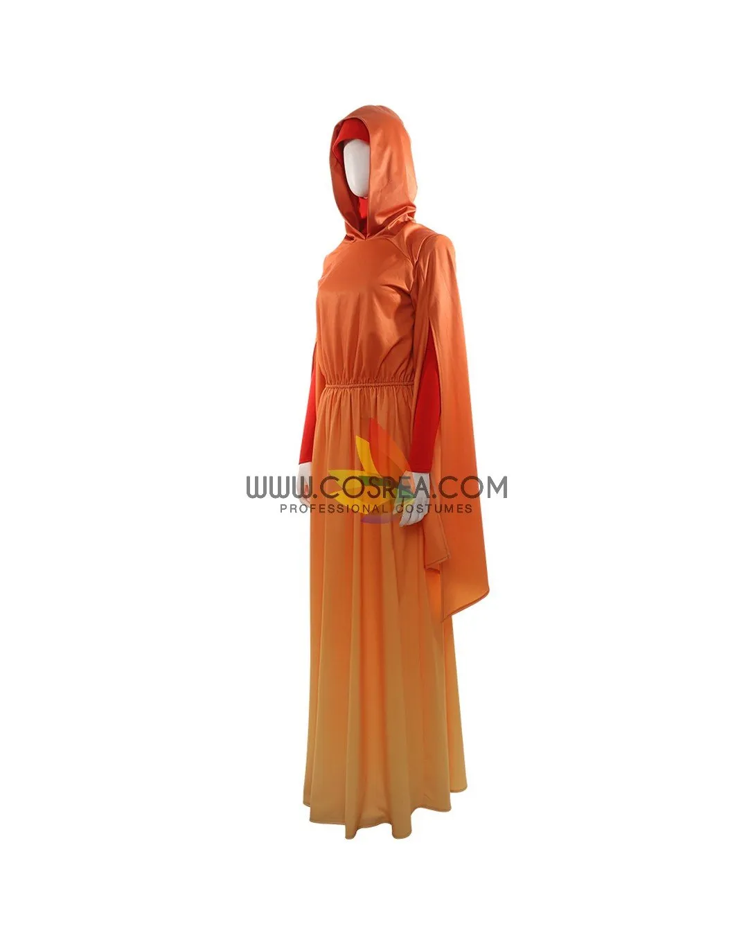 Star Wars Padme Amidala Flame Colored Robes Cosplay Costume