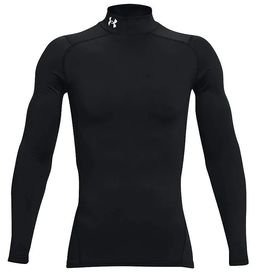 T-Shirt Under Armour ColdGear Armour Compression Mock LS - 001/Black/White - men´s