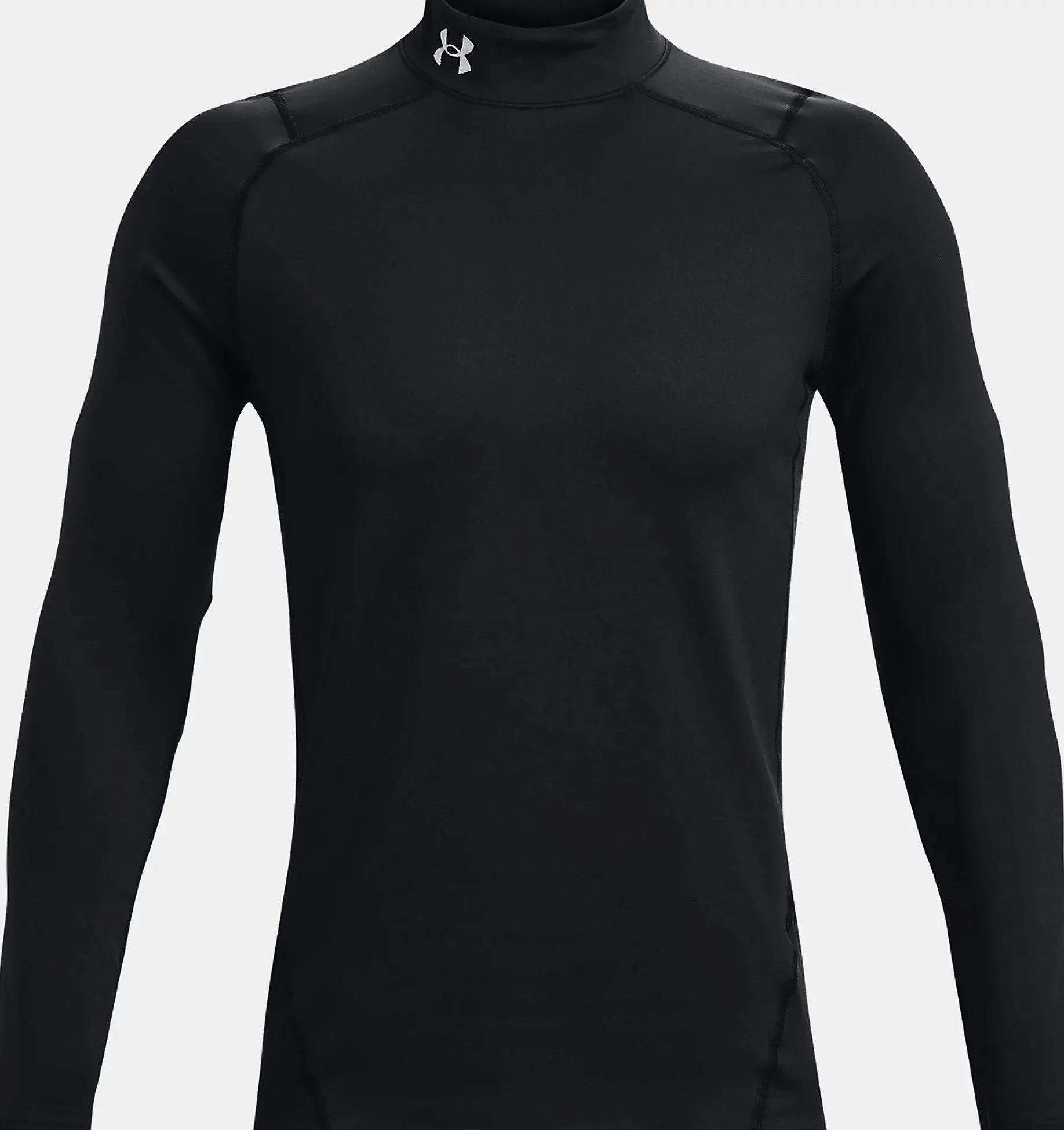 T-Shirt Under Armour ColdGear Armour Fitted Mock LS - 001/Black/White - men´s