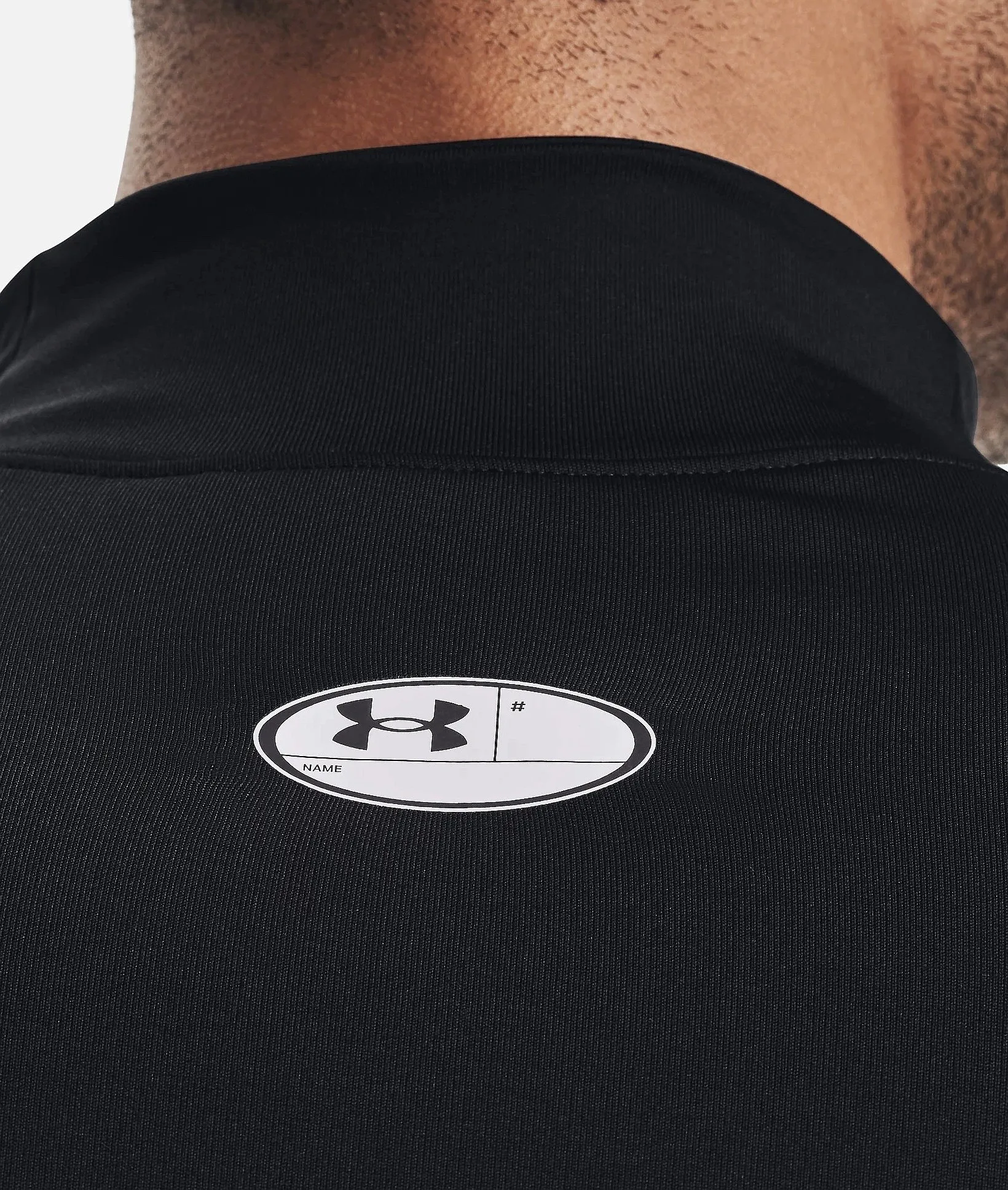 T-Shirt Under Armour ColdGear Armour Fitted Mock LS - 001/Black/White - men´s