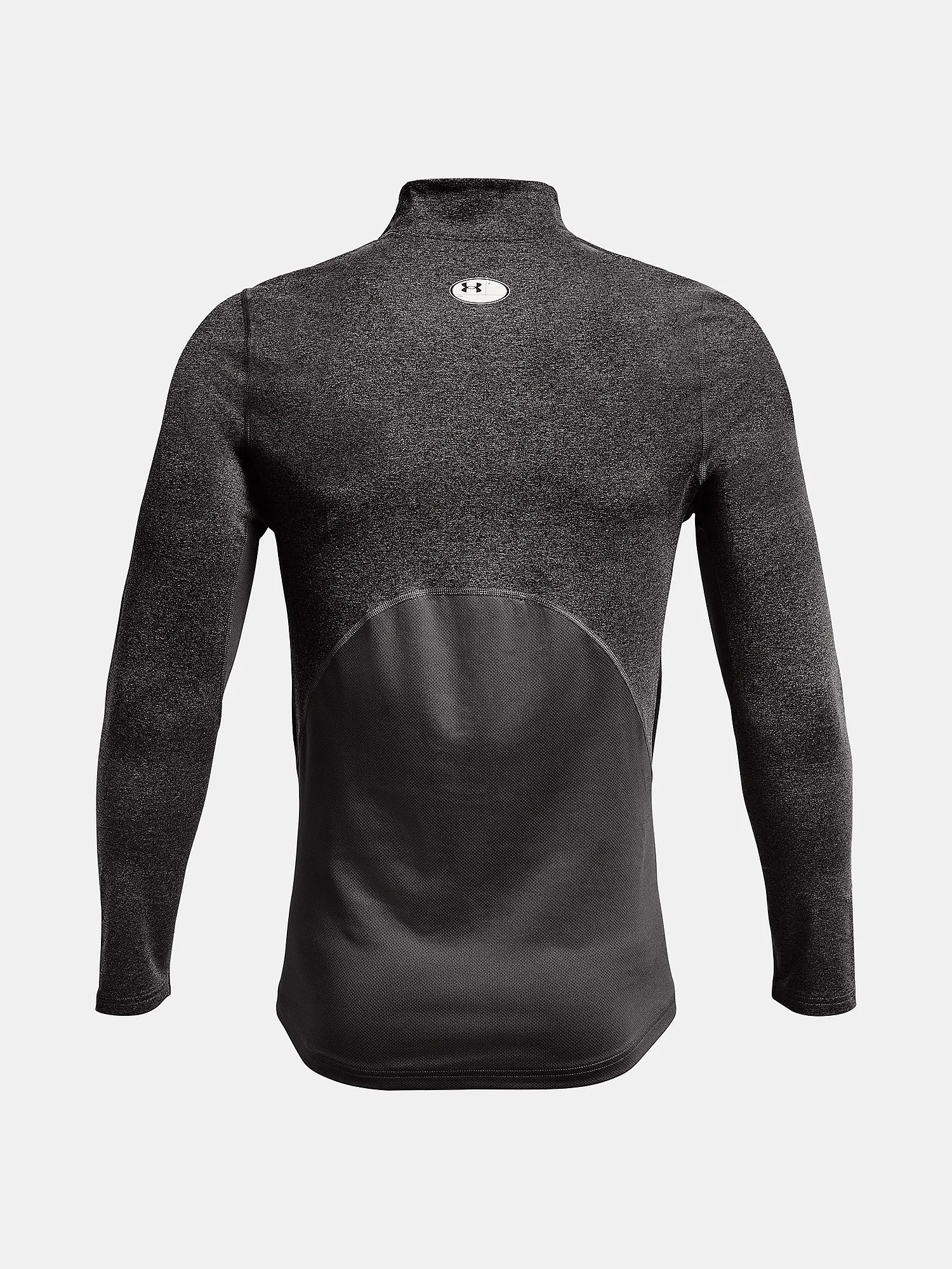 T-Shirt Under Armour ColdGear Armour Fitted Mock LS - Charcoal Light Heather - men´s