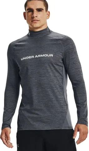 T-Shirt Under Armour ColdGear Armour Fitted Twist Mock LS - 012/Pitch Gray/Reflective - men´s