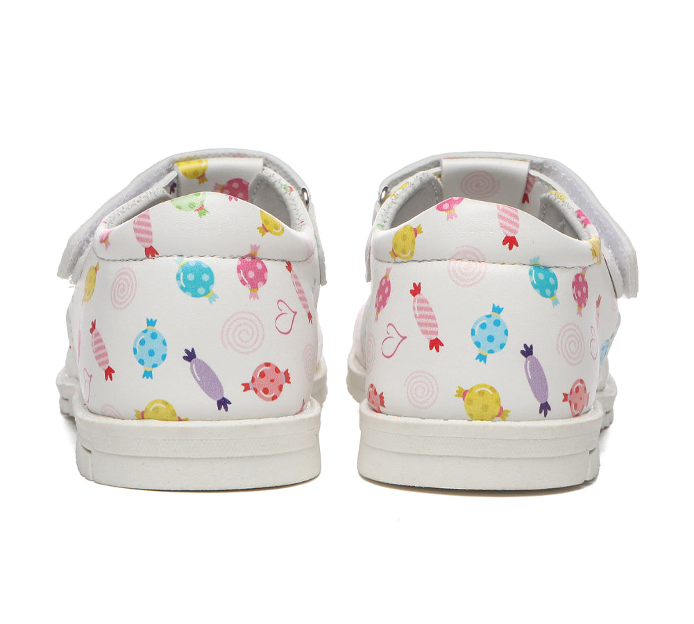 TARRAMARRA Kids Hoop And Loop Roma Candy Girls Sandals