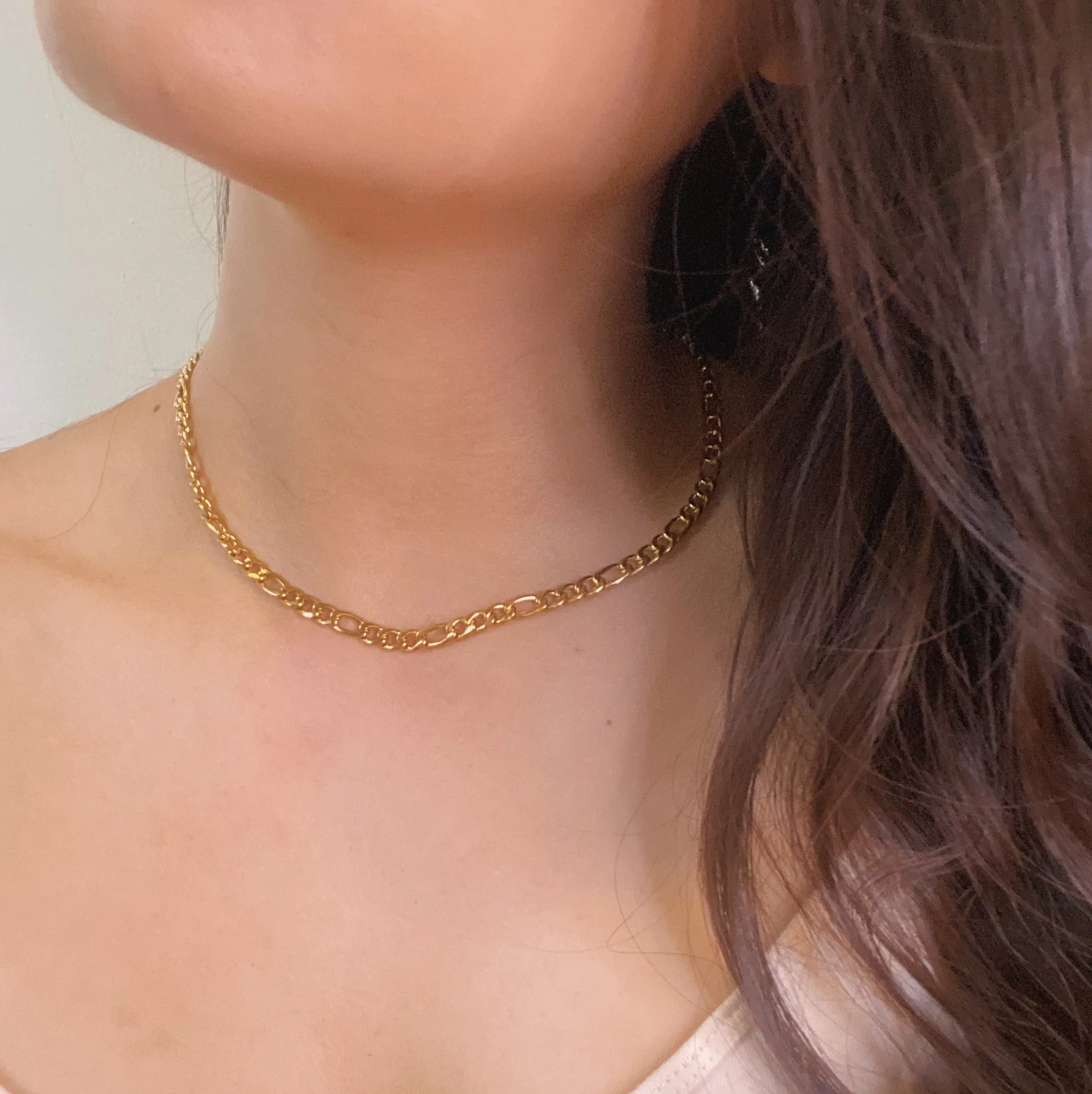 Thick Figaro Chain Gold Filled Necklace