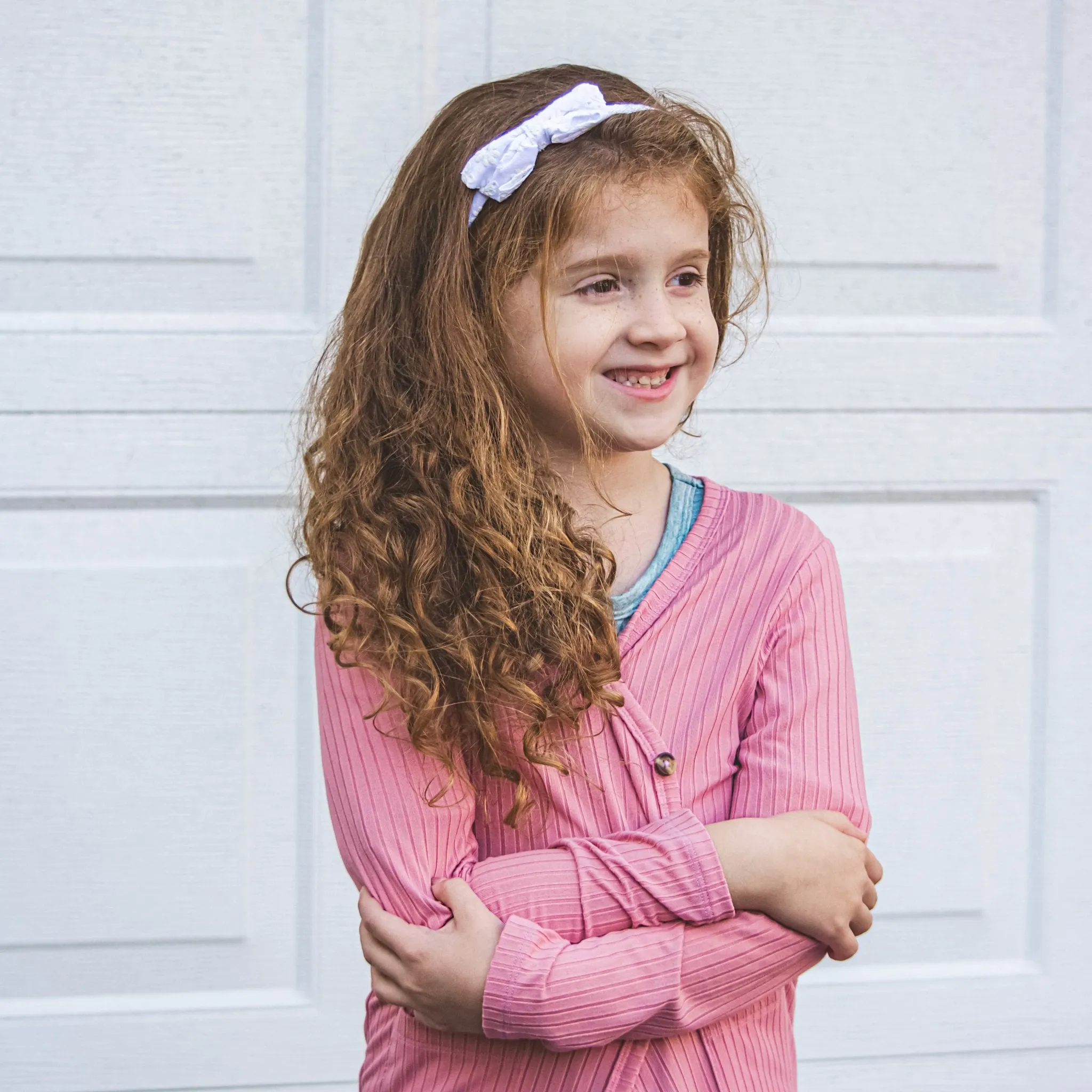 Thin Eyelet Lace Bow Headband