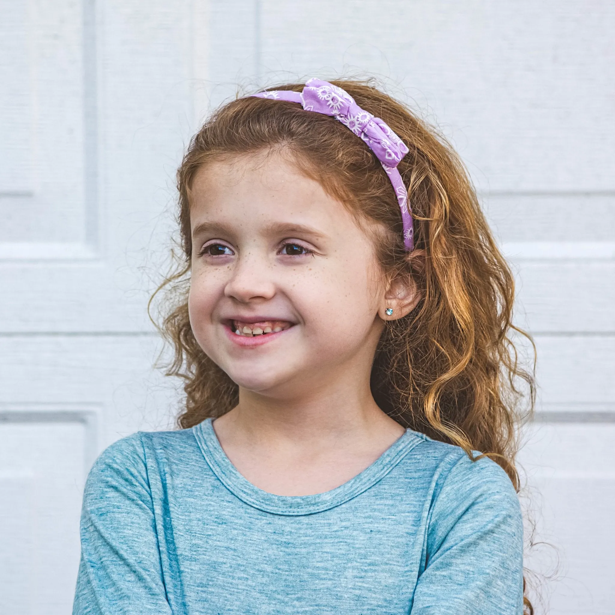 Thin Eyelet Lace Bow Headband