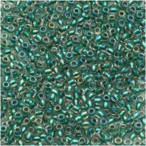 Toho Round Seed Beads 11/0 #264 'Rainbow Crystal/Teal Lined' 8g