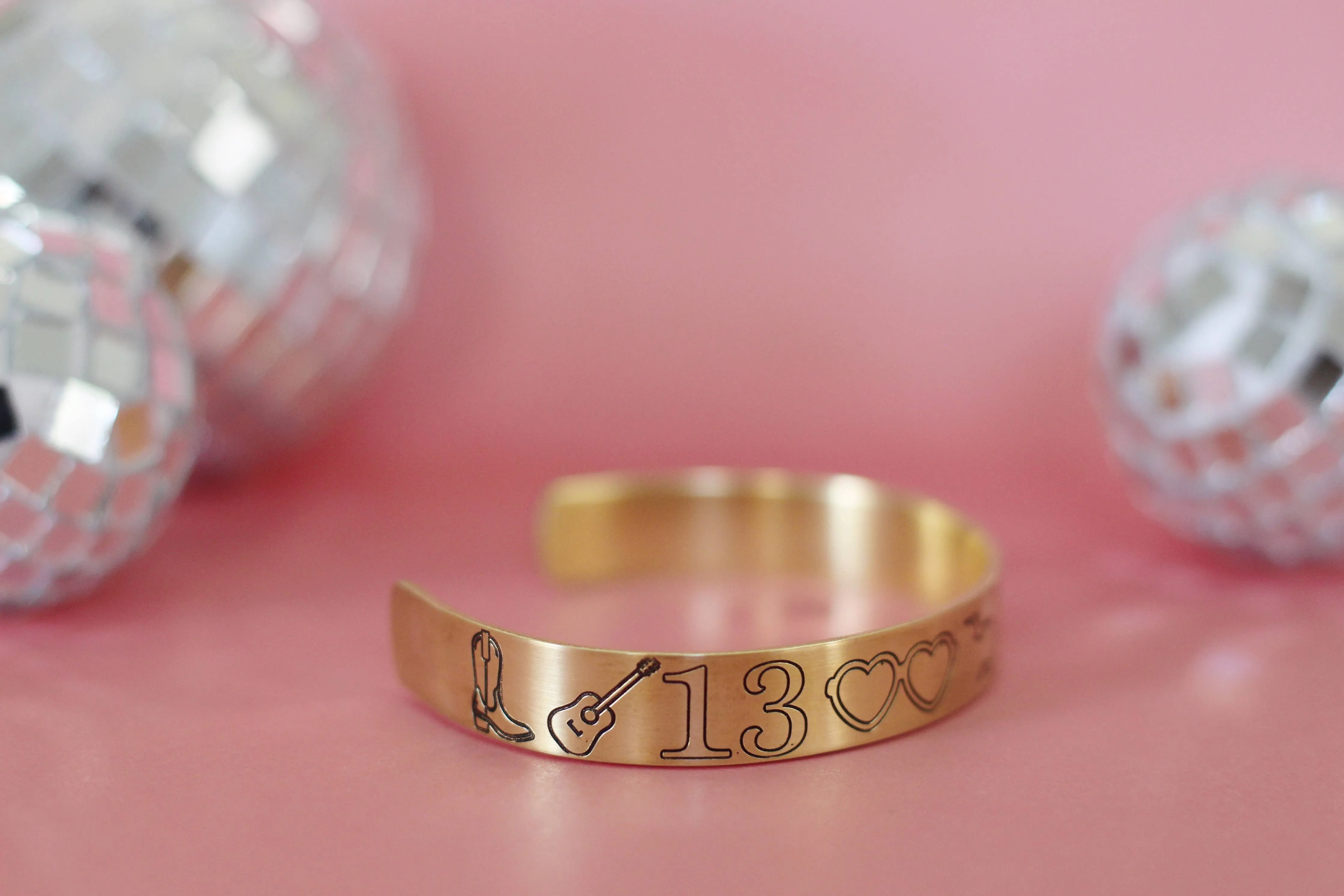 TS Album Eras Engraved Cuff Bracelet