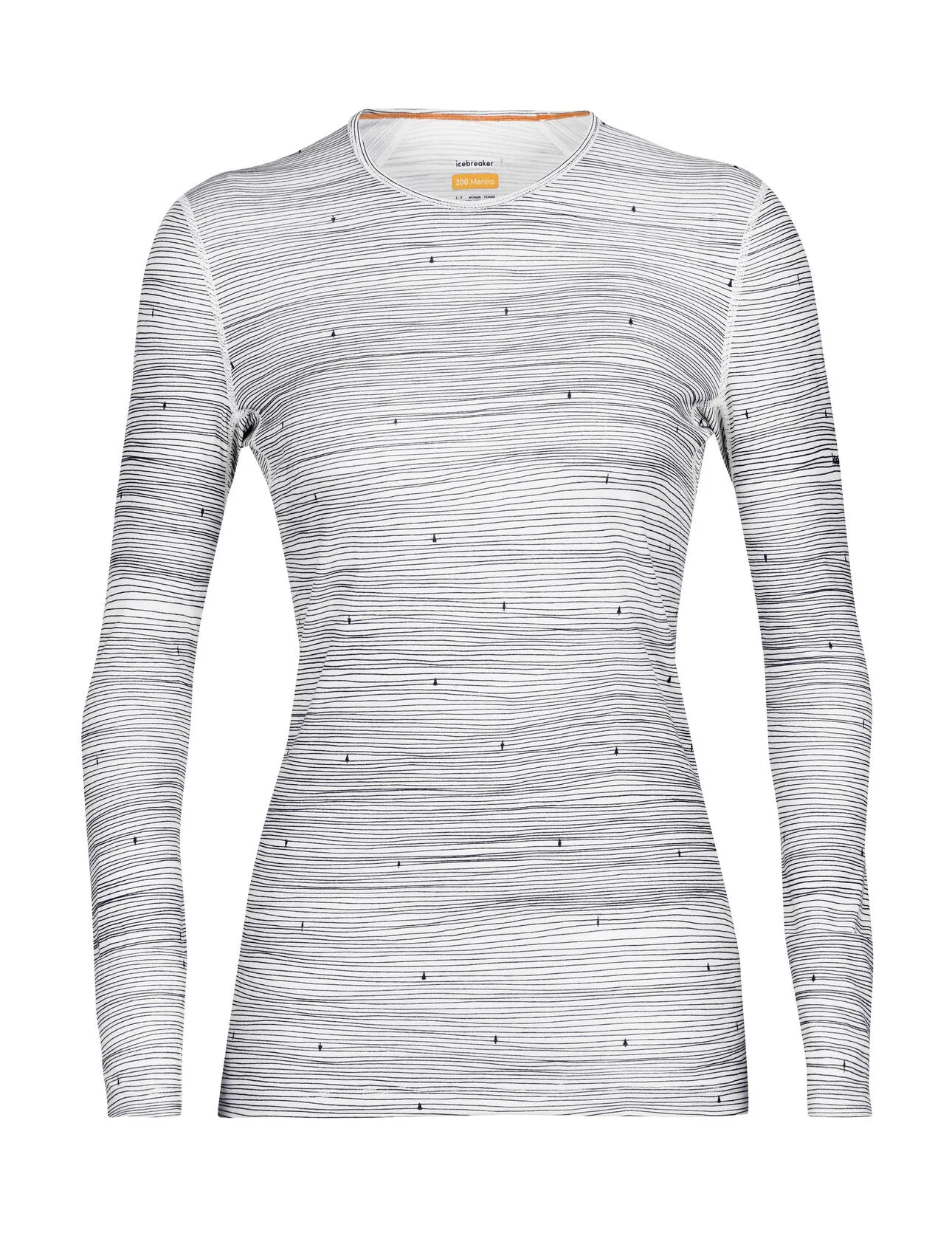 Womens 200 Oasis LS Crewe - Ski Tracks