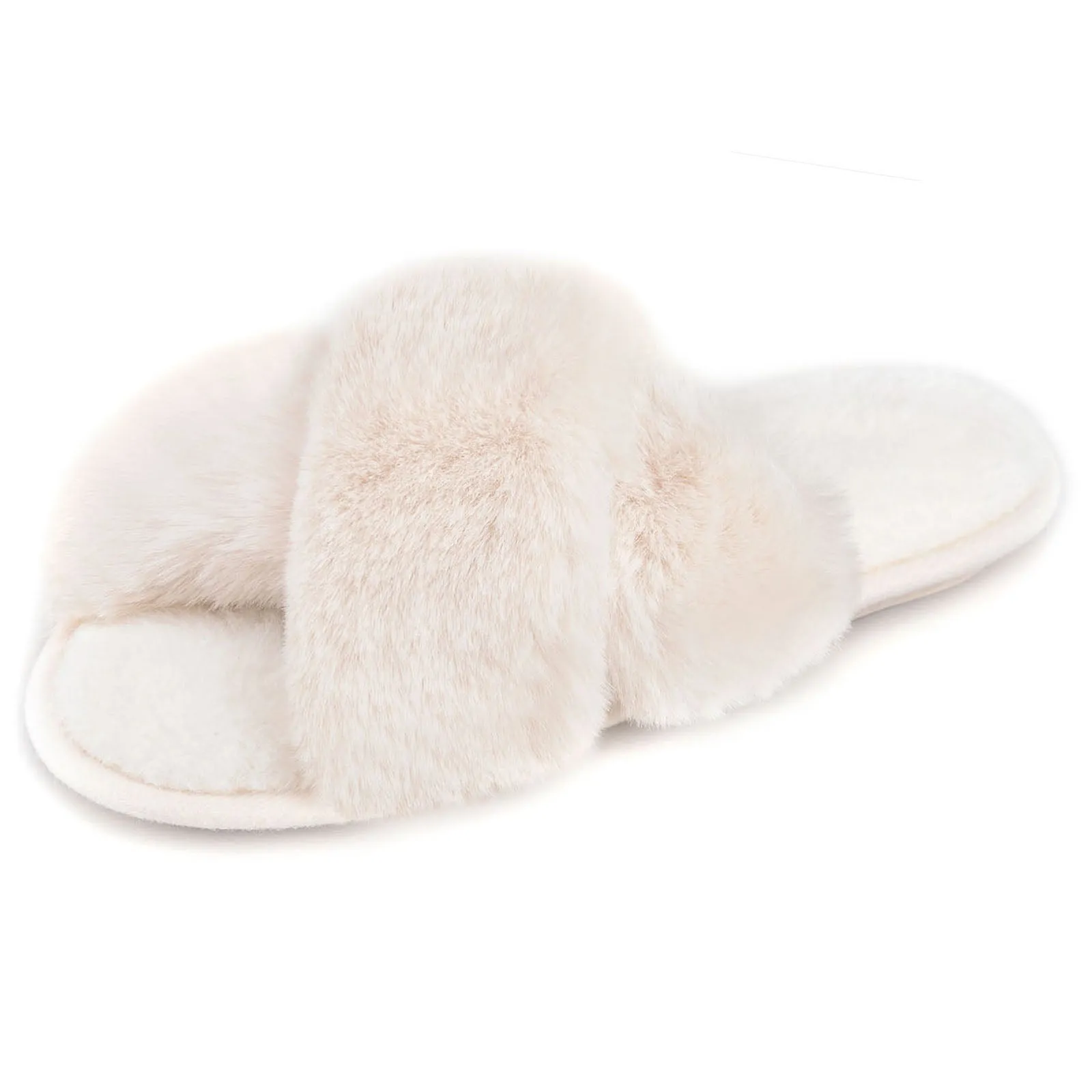 Women's Adeline Cross-Band Faux Fur Slipper