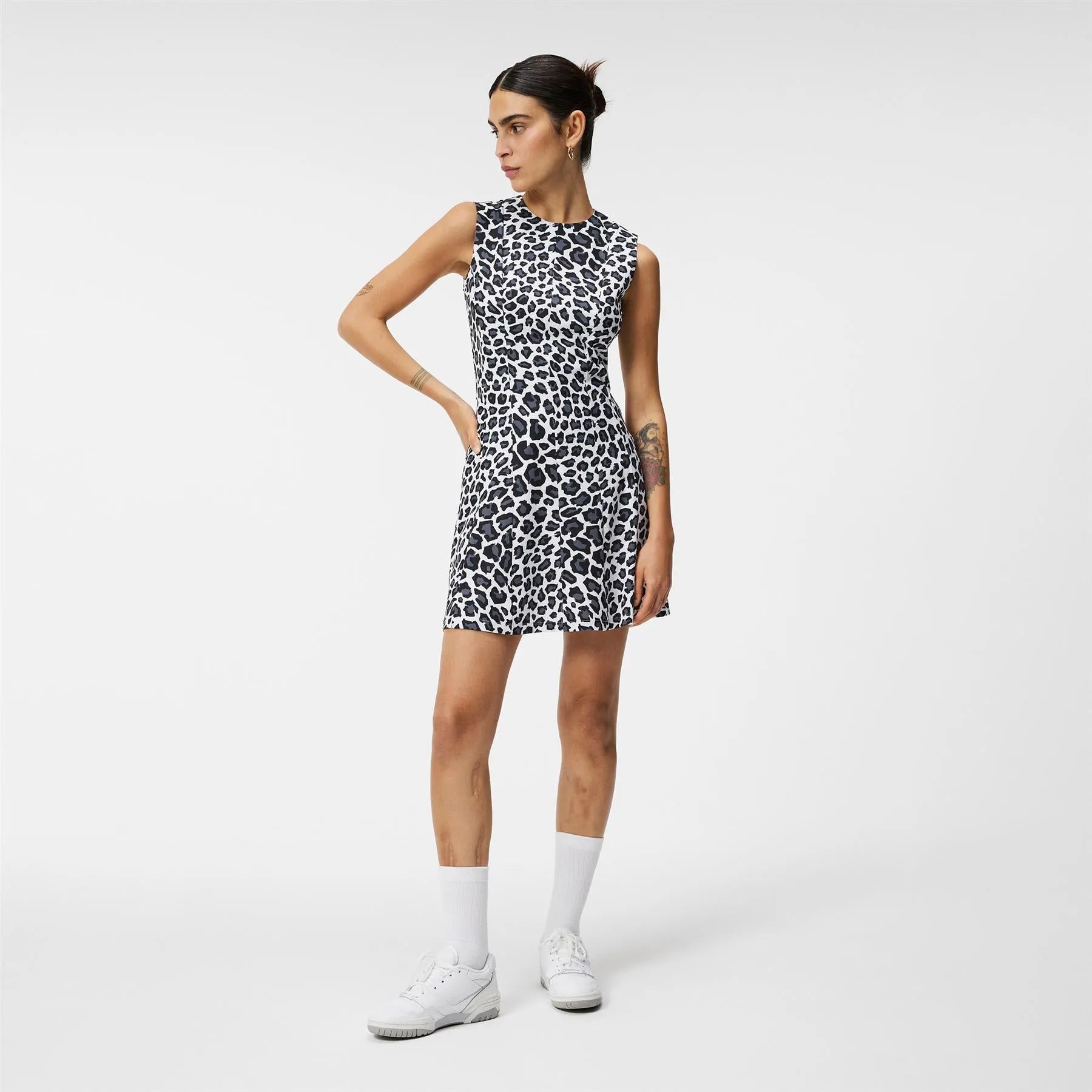 Womens Gabriella Printed Dress BW Leopard - W23